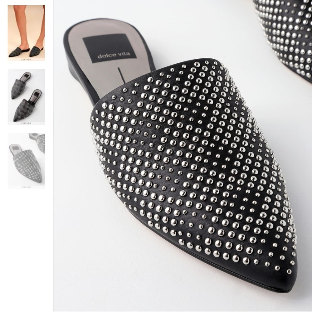 LAST ONE NWT Dolce Vita Black Leather Mule - Picture 4 of 7